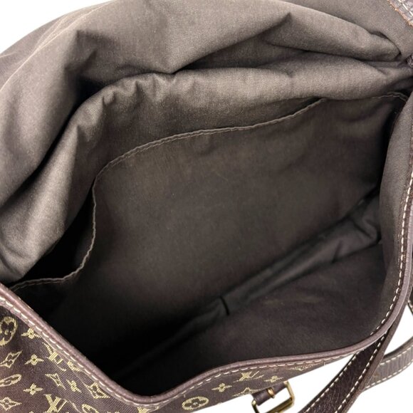 LOUIS VUITTON Vintage Monogram Saumur Doubled Crossbody Brown Green [106379] - Picture 13 of 16